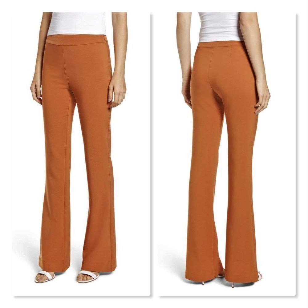 Socialite Side Zip Flared Pants size XL in Burnt Orange